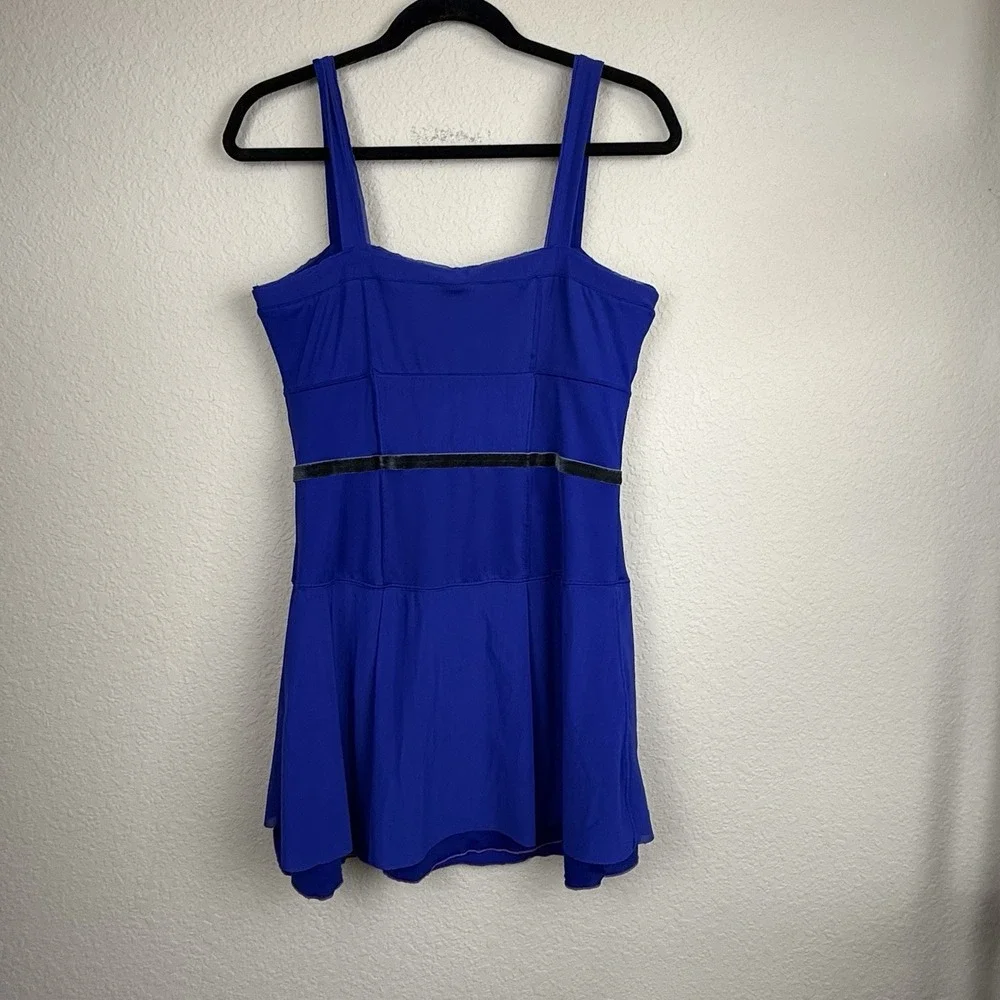 Nike Maria Sharapova 2008 Royal‎ Blue Velvet Trim Tennis Dress Sz L Preppy